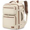 VANKEV Ryanair easyJet Eurowings Wizz Air Zaino da Viaggio Aereo 40x30x20 | 24L, Bagaglio a Mano Cabina Per Viaggio Lavoro Scuola, Zaino per Laptop 15,6 Pollici, Zaino Casual, beige