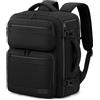 VANKEV easyJet British Airways Jet2 Zaino da Viaggio Aereo Cabina 45x36x20 | 32L, Bagaglio a Mano Per Viaggio Lavoro Scuola, Zaino per Laptop 15,6 Pollici, Zaino Casual, Nero