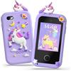 Fippesax Telefono Bambini, 2,8" Smartphone Bambini, Telefono Giocattolo per Bambine con 8GB Card, 20 Giochi Didattici, Doppia Fotocamera, Musicale, Sveglia - Regalo Natale/Compleanno Viola