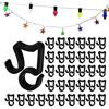 GOLRISEN 100 Pezzi Ganci per Grondaie Mini Clip per Luci Natalizie in Plastica Ganci per Appendere Luci Natalizie Ganci per Grondaie per Catene Luminose per Natale Matrimoni Feste e Decorazioni, Nero