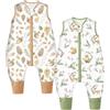 Chilsuessy 2 sacchi nanna per bambini con piedini, 2,5 Tog, sacco nanna invernale con gambe, per ragazzi e ragazze, 2,5 Tog, scoiattolo + volpe, 100 cm, altezza del bambino 110-120 cm