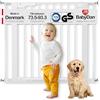 BabyDan Premier, Cancelletto per scale a pressione, 73,5-93,3 cm, Cancelletto per bambini, metallo, bianco, Made in Denmark - (Cancelletto per animali domestici)