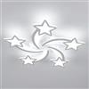 Osairous Plafoniera LED Moderna, 60W 6700LM Lampadario Cameretta Bimba, Lampadario Creativo a Forma di Stella 5 Teste, Plafoniera per Soggiorno, Luce Bianca Fredda 6500K