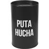 Fisura- Originale salvadanaio con messaggio.Grande salvadanaio in acciaio per adulti.Salvadanaio in peltro per regali. (XXL P*ta hucha, nero)