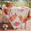 PETTI Artigiani Italiani - Tovaglia Pasqua Antimacchia Rettangolare Copritavolo Pasquale Cucina Disegno Pink Bunny X18 Posti (140x360 cm) 100% Made in Italy