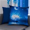 PETTI Artigiani Italiani - Coppia di Federe Cuscino 35x35 cm in Microfibra, Cuscini Arredo Camera da Letto, Divano, Salotto, Set 2 Fodere Copricuscino, Federa Notte Stellata, 100% Made in Italy