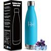 Mulbijeo Borraccia Termica Bambini, 500ML Senza BPA, Borracce, Acciaio Inossidabile 18/8, Bottiglia Termica A Prova di Perdite, Bottiglia Acciaio Inox per Scuola, Yoga, Ufficio e Attività All'aperto