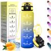 HoneyHolly Borraccia Bambini, 500ML, A prova di perdite Borracce, Riutilizzabile Borraccia Motivazionale, Semplice e Portatile, Bottiglia Acqua per Corsa, Bicicletta, Lavoro, Scuola, Water Bottle