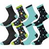 Jepa - Calzini Sportivi in Cotone - Calzini Uomo, Calze Donna, Calzettoni Bambino - Calze Corte o Lunghe, Calzettoni Tinta Unita a Righe e con Disegni - Pacchi Multipli da 8 Paia