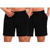 Uniexcosm Pantaloncini Pigiama Uomo | 65% cotone, 30% poliestere, 5% elastan, vita elastica con coulisse e vestibilità comoda