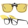 Perkanion Clip Occhiali Guida Notturna Polarizzati - Flip Up Lenti Gialle per Uomo Donna Guida Antiriflesso Night Vision Lenes UV400