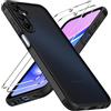 iVoler Cover Opaca per Samsung Galaxy A15 4G / 5G con 2 Pezzi Vetro Temperato, [Antiurto di Grado Militare] [Protezione Della Fotocamera] Custodia Traslucida Posteriore Sottile Anti-Impronte Case