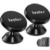 iVoler Porta Cellulare Auto Magnetico Supporto Telefono [2 Pezzi] -Nero | Supporto Smartphone per Auto, 360 Gradi di Rotazione Universale Porta Telefono Auto per iPhone, Samsung, Xiaomi, Honor