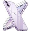 iVoler Anti Ingiallimento Chiaro Cover per iPhone 17 6.3 Pollice con 2 Pezzi Pellicola Vetro Temperato, [Antiurto di Grado Militare] Custodia Trasparente Sottile Case