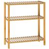 CASARIA Scaffale Scarpiera in Bambù 3 ripiani 66x58x26cm Mobile Bagno in Legno Scarpe Salvaspazio