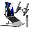 iVoler Supporto PC Portatile, Porta PC Pieghevole, Laptop Stand con 6 Tipi di Angoli Regolabili, Alluminio Ventilato Supporto per Porta Computer/MacBook/PRO/Air/iPad Laptop, 10-15,6" - Nero