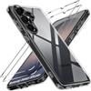 iVoler Anti Ingiallimento Chiaro Cover per Samsung Galaxy S26+ 5G / S26 Plus 5G con 2 Pezzi Pellicola Vetro Temperato, [Antiurto di Grado Militare] Custodia Trasparente Sottile Case - Nero