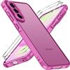 iVoler Cover Opaca per Samsung Galaxy A56 5G con 2 Pezzi Vetro Temperato, [Antiurto di Grado Militare] [Protezione Della Fotocamera] Custodia Traslucida Posteriore Sottile Anti-Impronte Case, Rosa