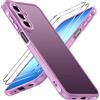 iVoler Cover Opaca per Samsung Galaxy A18 / A17 4G / 5G con 2 Pezzi Vetro Temperato, [Antiurto di Grado Militare] Custodia Traslucida Posteriore Anti-Impronte Anti-Graffio Rigida Sottile Case, Rosa