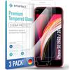 smartect Vetro Temperato 3 Pezzi per iPhone SE 2022/2020 | Schermo Protettivo HD Anti Graffio, Pellicola Protettiva Senza Bolle, 0.3 mm Ultra Trasparente, Durezza 9H, Ultra Resistente