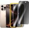 iVoler 2 Pezzi Privacy Pellicola Protettiva per iPhone 16 PRO 6,3 Pollici, Strumento Installazione Facile, Vetro Temperato Film Anti-Spy