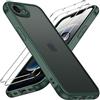 iVoler Cover Opaca per iPhone 17e/16e con 2 Pezzi Pellicola Vetro Temperato, [Antiurto di Grado Militare] [Protezione Fotocamera] Custodia Traslucida Sottile Anti-Impronte Case - Verde