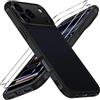 iVoler Cover Opaca per iPhone 17 Pro Max con 2 Pezzi Pellicola Vetro Temperato, [Antiurto di Grado Militare] [Protezione Fotocamera] Custodia Traslucida Sottile Anti-Impronte Case - Nero