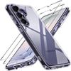 iVoler Anti Ingiallimento Chiaro Cover per Samsung Galaxy S26+ 5G / S26 Plus 5G con 2 Pezzi Pellicola Vetro Temperato, [Antiurto di Grado Militare] Custodia Trasparente Sottile Case - Viola