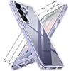 iVoler Anti Ingiallimento Chiaro Cover per Samsung Galaxy S26+ 5G / S26 Plus 5G con 2 Pezzi Pellicola Vetro Temperato, [Antiurto di Grado Militare] Custodia Trasparente Sottile Case