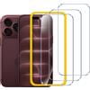 iVoler Pellicola Vetro Temperato per iPhone 18 Pro / 17 Pro, 9H, 3 Pezzi | Durezza 9H, Trasparente HD, Antigraffio, Senza Bolle, Strumenti di Installazione, Compatibile con Custodie, Oleofobico
