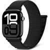 AMSKY Nylon Sport Loop Compatibile con Cinturino Apple Watch | Serie 12 11 10 9 8 7 6 5 4, SE Ultra 4 3 2 1, Morbido per iWatch Se 44 mm 46mm 40mm 42mm 41mm 45mm 49mm 38mm, Nero