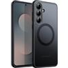 JETech Cover Magnetica Opaca per Samsung Galaxy S25 FE, Nero | Compatibile con MagSafe, Retro Traslucido, Custodia Protezione Antiurto