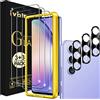 iVoler Vetro Temperato per Samsung Galaxy A54 5G, 3+3 Pezzi | con 3 Pellicole Protettive, 3 Pellicole Fotocamera, cornice di installazione, Anti Graffio, Durezza 9H, Senza Bolle