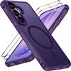 iVoler Cover Magnetica per Samsung Galaxy S26+ / S26 Plus 5G con 2 Pezzi Pellicola Vetro Temperato, [Antiurto di Grado Militare] Custodia Traslucida Opaca Sottile Anti-Impronte MagSafe Case, Viola