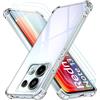 iVoler Cover per Xiaomi Redmi Note 13 Pro 5G / Poco X6 5G (Non per Note 13 Pro 4G) con 3 Pezzi Pellicola Vetro Temperato, Trasparente Antiurto Custodia, Sottile Morbida in Silicone TPU Protettiva Case