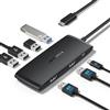 Lemorele Docking Station USB-C 7 in 1, 2 HDMI 4K@60Hz, 4 USB-A, PD 100W | 4 USB-A e doppio monitor Plug & Play; Windows supporta display estesi, mentre macOS non supporta MST indipendente