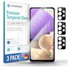 smartect Vetro Temperato 3 + 3 Pezzi per Samsung Galaxy A32 5G | Schermo + Fotocamera, Pellicola Protettiva Anti Graffio, Senza Bolle, 0.3 mm Ultra Trasparente, Durezza 9H, Ultra Resistente