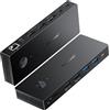 Lemorele Docking Station USB-C 13-in-1 per 3 monitor, 2×4K@60Hz HDMI & DP | 100W PD, 4×USB, USB-C 3.0, SD/TF e Audio/Mic - per Dell, HP, Lenovo e altri laptop Windows compatibili