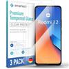 smartect Vetro Temperato 3 Pezzi per Xiaomi Redmi 12 4G / 5G | Schermo Protettivo HD Anti Graffio, Pellicola Protettiva Senza Bolle, 0.3 mm Ultra Trasparente, Durezza 9H, Ultra Resistente