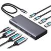 UGREEN Revodok Pro 308 Hub USB C 8 in 1 Docking Station Triplo Display | 2 HDMI, 1 DisplayPort, 4K60Hz, 10Gbps, Porte Dati Multiple 2A2C, PD 100W Ricarica, Compatibile con MacBook Pro Air Surface