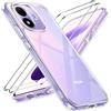 iVoler Anti Ingiallimento Chiaro Cover per Xiaomi Redmi Note 17 4G/5G con 2 Pezzi Pellicola Vetro Temperato[Antiurto di Grado Militare] Custodia Trasparente Sottile Case