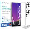 smartect TPU Pellicola Protettiva 2 + 2 Pezzi per Samsung Galaxy S24 Ultra | Schermo + Fotocamera, Protezione Anti Graffio, Senza Bolle, Ultra Trasparente, Compatible Impronte Digitali, Compatible Cover