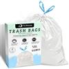 Xcdhemde® 60 Sacchi Spazzatura 50L con Coulisse -70x75cm, Bianco | Bianco, dotato di Coulisse, per la Maggior Parte dei Medi ''50L'' Pattumiera (6 Rotoli, 10 per Rotolo)