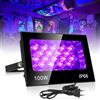 VAYALT 100W Luce Nera UV, IP66 Impermeabile Luce UV, 395-405nm Potente Faro UV, Faretto UV LED per Festa Glow, Bar, Acquario, Natale, Decorazione di Halloween, Pittura, Effetti Fluorescenti