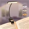 Gritin 19 LED Luce per Lettura Libri a Letto, Ricaricabile con Clip | 3 Temperature di Colore per Gli Occhi, Dimmerabile Senza Livelli, Lunga Durata, Ideal per Studio, Lavoro a Maglia