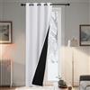 PONY DANCE Tenda per Porta Termica Isolante Freddo e Caldo L140 x A220 cm | 1 Pezzo, Bianco Puro, 100% Oscurante, Doppio Strato, Antifreddo, Pesante, Spesso, per Interni/Camera da Letto/Soggiorno