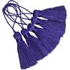 Makhry 20 Pezzi 10.9cm Mini Nappe Fatte a Mano per Artigianato DIY-Viola Scuro | Nappe Decorative con Anello da 5cm e Nodo Cinese per Orecchini, Segnalibri, Creazione Gioielli e Accessori Craft