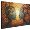 MuchoWow© Stampa Foto Quadro Moderno Quadri Moderni Soggiorno Con Cornice | 60x40 cm - Stampe Da Parete Camera Da Letto Matrimoniale Decorazione CanvasArte - Persone - Alberi - Astratto
