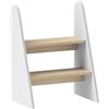 AIYAPLAY Sgabello Montessori per Bambini 3-8 Anni a 2 Gradini, Bianco | Scaletta per Bambini, Bordi Arrotondati in Legno, per Bagno, Cucina, Camera da Letto