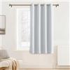 PONY DANCE Tende Corte Cucina Oscuranti Termiche Isolanti da Interno | per Camera da Letto Moderne, per Finestre Piccole, con Anelli, Privacy, 1 Pezzo L 132 x A 137 CM, Bianco Grigiastro